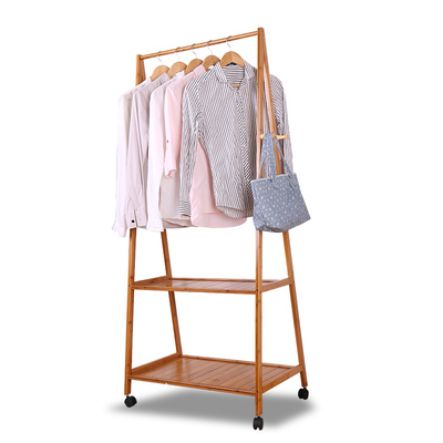 衣帽間的點(diǎn)睛之筆 現(xiàn)代簡約楠竹落地衣帽架